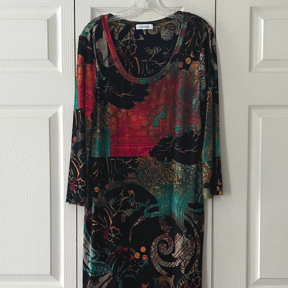 NWOT Calvin Klein Print Dress